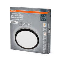 OSRAM ORBIS EASYFIX LED Backlight Deckenleuchte 22cm 14W Click CCT IP54 Sensor, schwarz