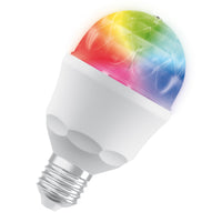OSRAM LED-Diskokugel DISCO PARTY E27 mit buntem RGB-Licht, 2er-Pack, 3 W, rotierendes Licht, Kunststoff, 70 lm