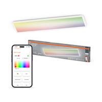 OSRAM Matter SMART+ PLANON SLIM EASYFIX LED Panel Deckenleuchte 98X20cm RGBTW DIM IP54, weiß