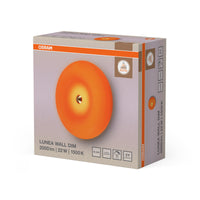 OSRAM DECOR Wandleuchte Lunea Orange, 3000 K, Warmweiß, 700 lm, 22 W, 30 cm Durchmesser, Stahl, 25.000 h Lebensdauer