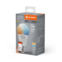 LEDVANCE SMART+ WiFi Classic Tunable White in A-Form, LED-Lampe, Matt, 9,5 W, (ex 75 W), 1055 lm, Lichtfarbe variabel, Wifi, Smartspeaker-Kompatibel, Dimmbar