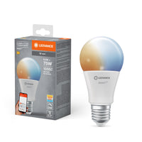 LEDVANCE SMART+ WiFi Classic Tunable White in A-Form, LED-Lampe, Matt, 9,5 W, (ex 75 W), 1055 lm, Lichtfarbe variabel, Wifi, Smartspeaker-Kompatibel, Dimmbar