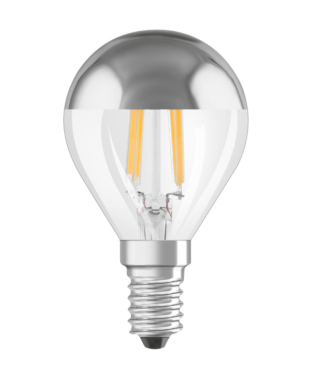 OSRAM LED Lampe LED Retrofit CLASSIC P Mirror 4W 827 Silver E14, 350 lm, 2700 K, Warmweiß-LEDVANCE Shop