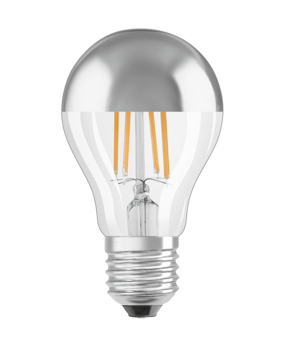 OSRAM LED Lampe LED Retrofit CLASSIC A Mirror 4W 827 Clear E27 Silver, 400 lm, 2700 K, Warmweiß-LEDVANCE Shop