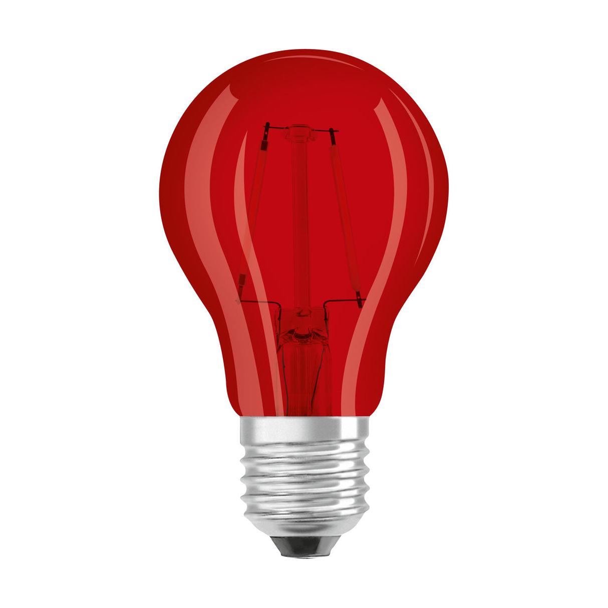 OSRAM LED Lampe LED STAR DÉCOR CLASSIC A 2.5W 510 Red E27, 45 lm, 1000 K, Rot-LEDVANCE Shop