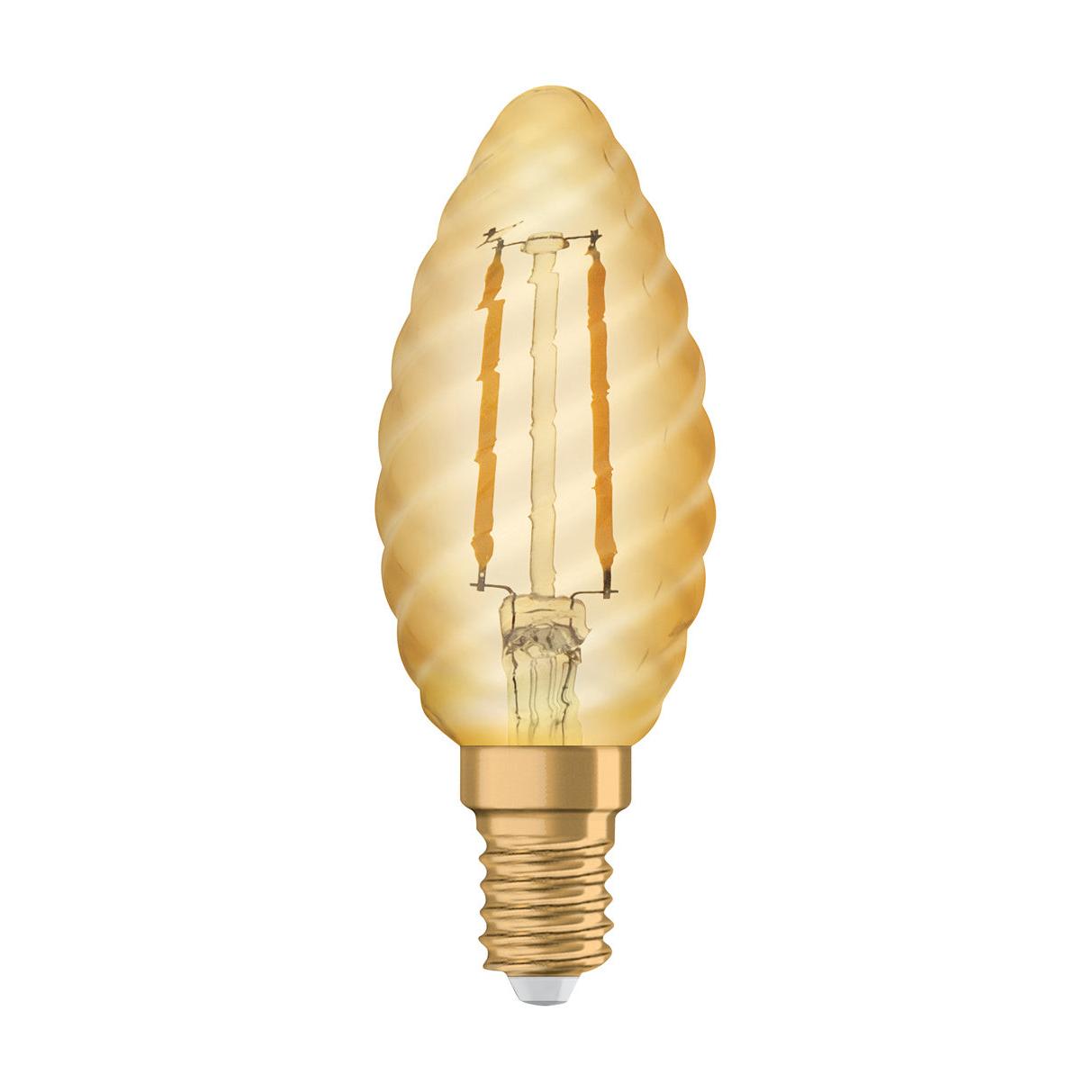 OSRAM VINTAGE 1906® LED Lampe LED CLASSIC B 2.5W 824 Gold E14 BW-Form, 220 lm, 2400 K, Warm Comfort Light-LEDVANCE Shop