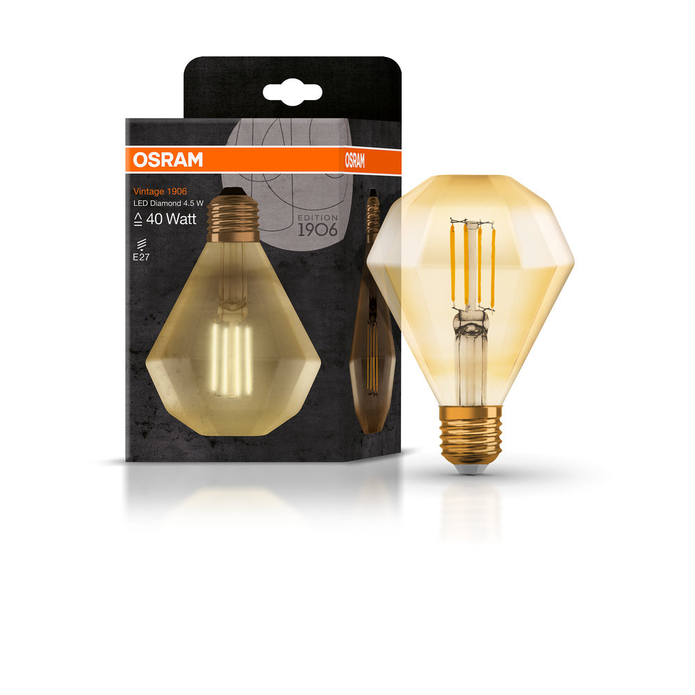 OSRAM VINTAGE 1906® LED Lampe LED SPECIAL Shapes 4W 824 Gold E27, 470 lm, 2400 K, Warm Comfort Light