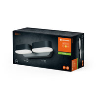 LEDVANCE ENDURA Style 2er-Set Mini-Spots in Dunkelgrau, LED-Outdoor-Wandleuchte mit 340° drehbarem Kopf, IP44-Schutz, ideal für Eingangsbeleuchtung