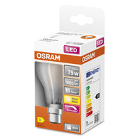 OSRAM LED Lampe LED Retrofit CLASSIC A DIM 7.5W 827 Frosted B22d, 1055 lm, 2700 K, Warmweiß-LEDVANCE Shop