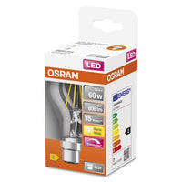 OSRAM LED Lampe LED Retrofit CLASSIC A DIM 7W 827 Clear B22d, 806 lm, 2700 K, Warmweiß-LEDVANCE Shop