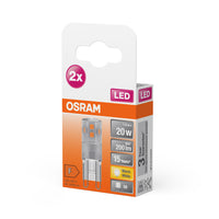 OSRAM LED Stiftsockellampe PIN G9 1.9W 827 Clear G9, 200 lm, 2700 K, Warmweiß, 2er Pack