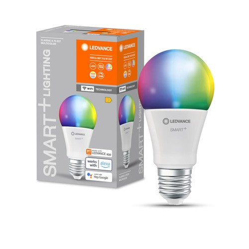 LEDVANCE SMART+ WIFI LED-Lampe, Frost-Optik, 9,5W, 1055lm, RGB