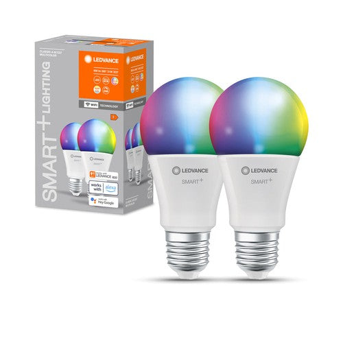 LEDVANCE SMART+ WIFI LED-Lampe, gefrostet, 9W, 806lm, 2-Pack