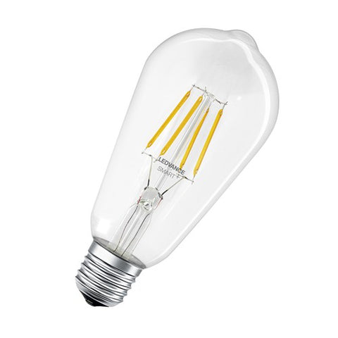 LEDVANCE Bluetooth SMART+ Filament Edison LED Lampe dimmbar (ex 60W) 6W / 2700K Warmweiß E27
