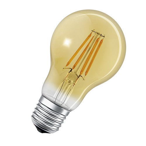 LEDVANCE Smarte LED-Lampe mit WiFi Technologie in Gold Glas, Sockel E2