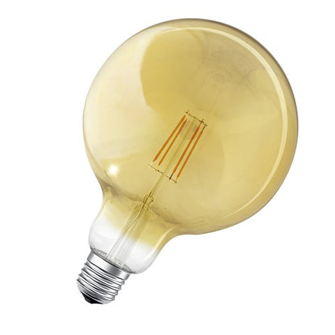 LEDVANCE Smarte LED-Lampe mit ZigBee, Sockel E27, Dimmbar, Warmweiß (2400K), Goldene Globeform, Klares Filament, Ersatz für 55W-Glühbirnen, steuerbar mit Systemen wie Alexa, Google oder Hue, 1er-Pack