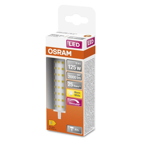 OSRAM LED LINE LED Röhre dimmbar (ex 125W) 16W / 2700K Warmweiß R7s