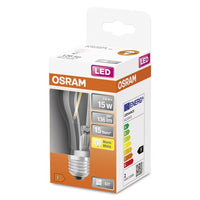 OSRAM LED Retrofit Classic A Lampe klar (ex 15W) 1,5W / 2700K Warmweiß E27