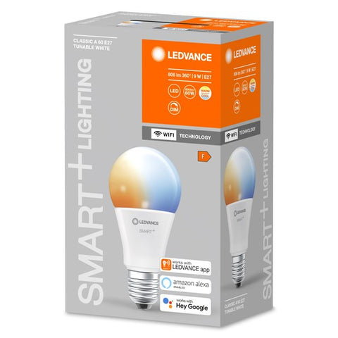 LEDVANCE Wifi SMART+ Classic LED Lampe Tunable Weiß (ex 60W) 9W / 2700-6500K E27