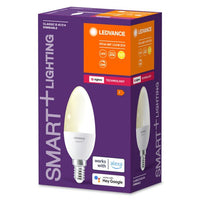 LEDVANCE Smart+ LED, ZigBee Lampe mit E14 Sockel, warmweiß, dimmbar, Direkt kompatibel mit Echo Plus und Echo Show (2. Gen.), Kompatibel mit Philips Hue Bridge