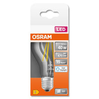 OSRAM LED Retrofit Classic A Lampe klar (ex 40W) 4,5W / 6500K Kaltweiß E27