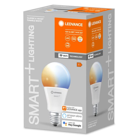 LEDVANCE Wifi SMART+ Classic LED Lampe Tunable Weiß (ex 100W) 14W / 2700-6500K E27