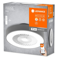 LEDVANCE Smarte Wand- und Deckenleuchte LED für Decke, SMART WIFI CEILING FAN / 76 W, 3.6 V, Ausstrahlungswinkel: 110, Tunable White, 3000…6500 K, Gehäusematerial: (ABS), IP20 1er-Pack