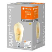 LEDVANCE Smarte LED-Lampe mit WiFi Technologie in Gold Edison Form, Sockel E27, Dimmbar,Warmweiß (2400K), ersetzt Glühlampen mit 53 W, SMART+ WiFi Classic Dimmable, 1er-Pack