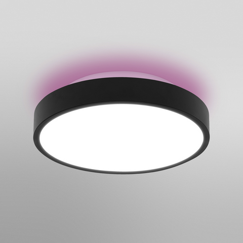 LEDVANCE Wifi SMART+ ORBIS BACKLIGHT LED Deckenleuchte RGBW mehrfarbig 35cm Tunable Weiß 28W / 3000-6500K schwarz