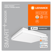 LEDVANCE Wifi SMART+ ORBIS MAGNET LED Deckenleuchte 45x45cm Tunable Weiß 42W / 3000-6500K weiß