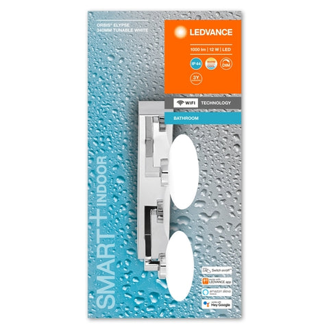 LEDVANCE Wifi SMART+ ORBIS ELYPSE LED Bad Wandleuchte 34cm Tunable Weiß 12W / 3000-6500K
