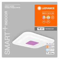 LEDVANCE Wifi SMART+ ORBIS SADDIE LED RGBW mehrfarbig Deckenleuchte 50x50cm Tunable Weiß 36W / 2700-6500K
