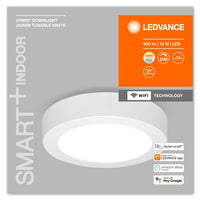 LEDVANCE Leuchte: für Decke, SMART SURFACE DOWNLIGHT TW / 12 W, 220…240 V, Ausstrahlungswinkel: 110, Tunable White, 3000…6500 K, Gehäusematerial: Aluminium, IP20