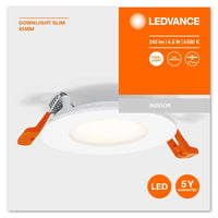 LEDVANCE RECESS SLIM DOWNLIGHT LED Deckenleuchte, Ø 85mm, 220…240V 4,50W / 6500K Kaltweiß