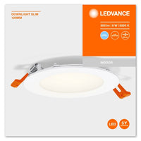 LEDVANCE RECESS SLIM DOWNLIGHT LED Deckenleuchte, Ø 120mm, 220…240V 8W / 6500K Kaltweiß