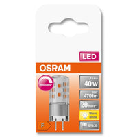 OSRAM LED Lampe PIN dimmbar klar 12V (ex 40W) 4,5W / 2700K Warmweiß GY6.35