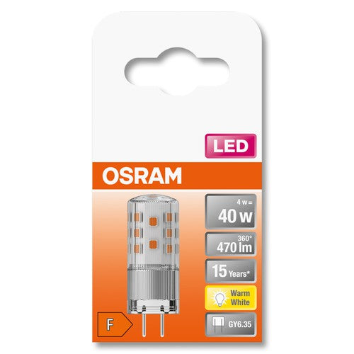 OSRAM LED lamp PIN 12V clear (ex 40W) 4W / warm white GY6.35