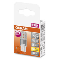 OSRAM LED Lampe PIN dimmbar klar (ex 30W) 3W / 2700K Warmweiß PIN G9