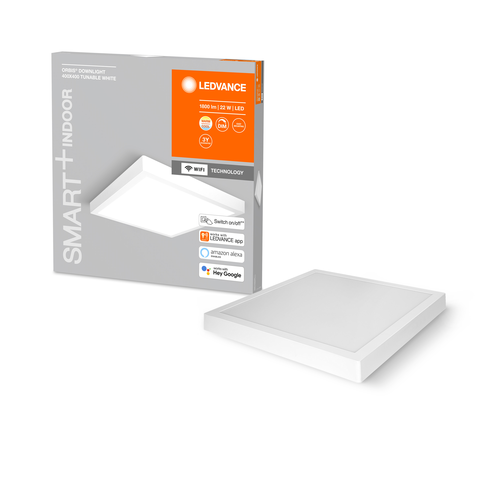 LEDVANCE Wifi SMART+ ORBIS DOWNLIGHT LED Deckenleuchte 40x40cm Tunable Weiß 22W / 3000-6500K