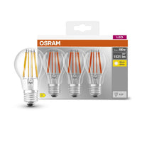 OSRAM LED BASE CLASSIC A Lampe klar (ex 100W) 11W / 2700K Warmweiß E27, 3er Pack