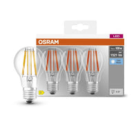OSRAM LED BASE CLASSIC A Lampe klar (ex 100W) 11W / 4000K Kaltweiß E27 3er Pack