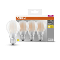 OSRAM LED BASE CLASSIC A Lampe matt (ex 100W) 11W / 2700K Warmweiß E27, 3er Pack