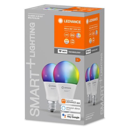 SET 2x Bombilla LED regulable SMART+ A60 E27/6W/230V 2700K - Ledvance