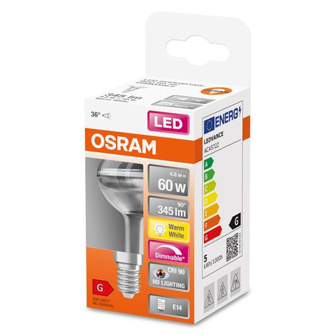 OSRAM Dimmbare LED Reflektor-Lampe LED SUPERSTAR + spot R50 GL 60 DIM  4,8W/927 E14 CRI90 BOX