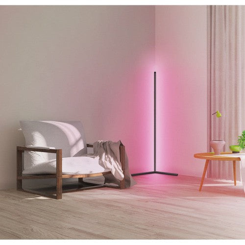 LEDVANCE Lampadaire LED d'angle SMART WIFI,slim,noir,8W,540lm,blanc et couleur réglables,dimmable,fonction bricolage et rythme musical,longue durée de vie, contrôlable par application,2700-6500K LEDVANCE Lampadaire LED d'angle SMART WIFI,slim,noir,8W,540lm,blanc et couleur réglables,dimmable,fonction bricolage et rythme musical,longue durée de vie, contrôlable par application,2700-6500K
