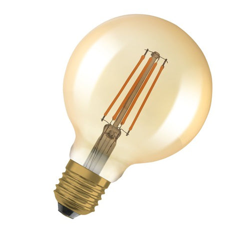 OSRAM LED-Lampe dimmbar GLOBE95 6.5W Filament E27 Vintage 1906 Gold