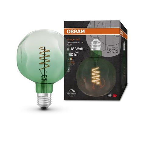 OSRAM Vintage 1906 LED-Lampe, Grüne Tönung, 4,5W, 180lm