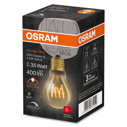 Osram Edison Filament LED-Lampe 4-60W E27 830 EEK A • LED-Lampen bei LEDs.de