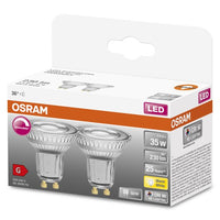 OSRAM Dimmbare PAR16 LED Reflektorlampe mit GU10 Sockel, Warmweiss (2700K), Glas Spot, 3.7W, Ersatz für 35W-Reflektorlampe, LED SUPERSTAR PAR16