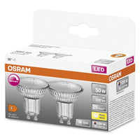 OSRAM Superstar Reflektorlampe für GU10-Sockel, klares Glas ,Warmweiß (2700K), 350 Lumen, Ersatz für herkömmliche 50W-Leuchtmittel, dimmbar, 2er Pack